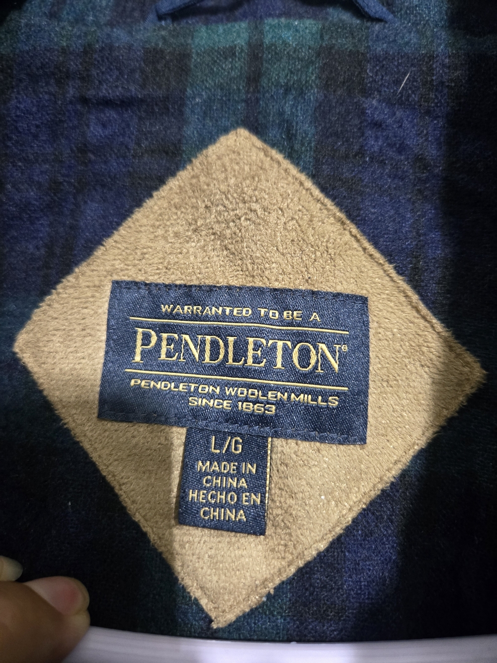 Pendleton Deep Navy Teddy Zip-Up Jacket - Picture 2 of 3